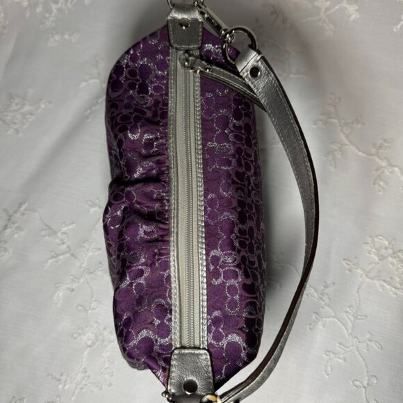 Coach Metallic Purple & Silver Mini Hobo Bag - Picture 5 of 7